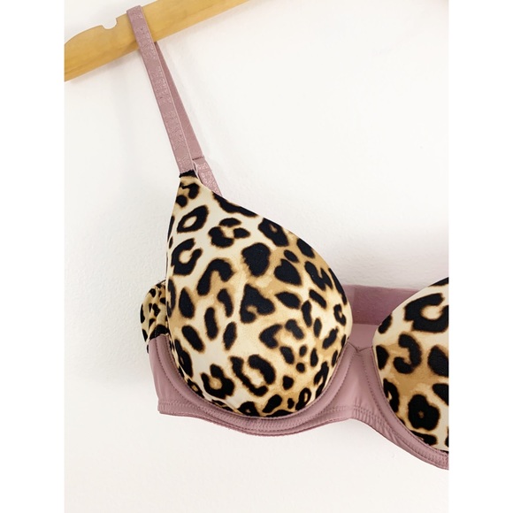 Pink Victoria’s Secret Leopard Lightly Lined Bra - Picture 3 of 7